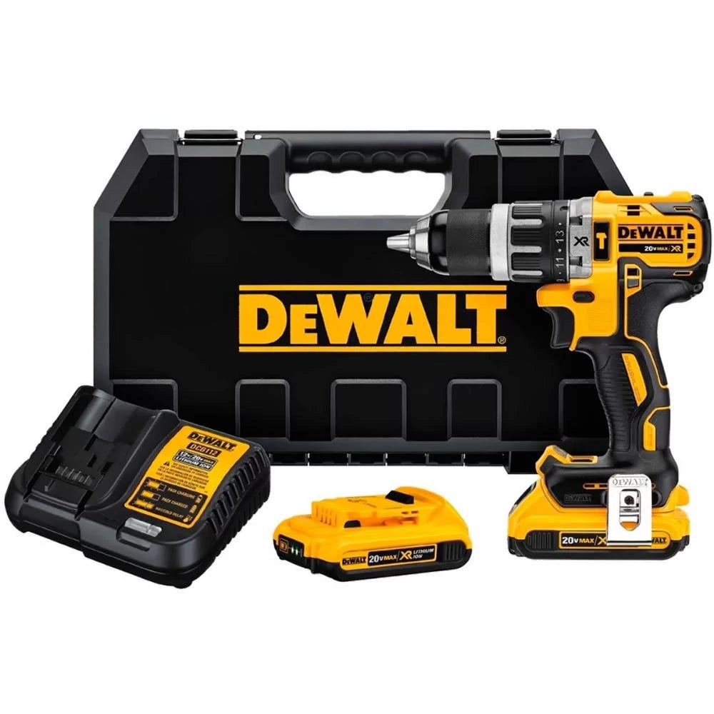Parafusadeira e Furadeira de Impacto Brushless DEWALT DCD796D2 20V 1/2 Pol. com 2 Baterias, Carregador e Maleta