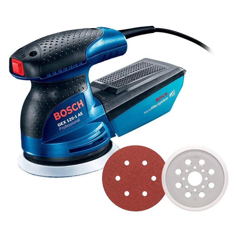 Lixadeira Roto-Orbital Bosch GEX 125-1 AE 250W com Coletor de Pó